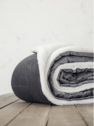 Κουβερτοπάπλωμα Nuan - Σκούρο Γκρί 150*220