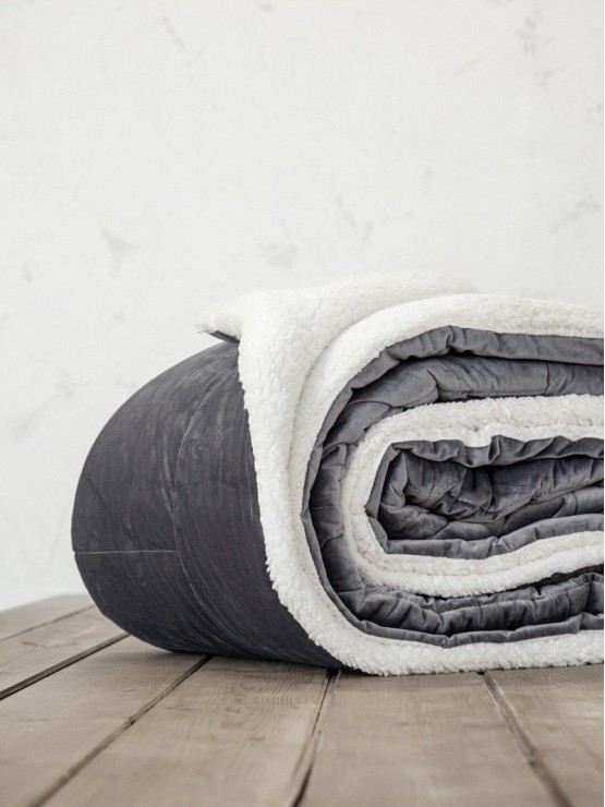 Κουβερτοπάπλωμα Nuan - Σκούρο Γκρί 150*220