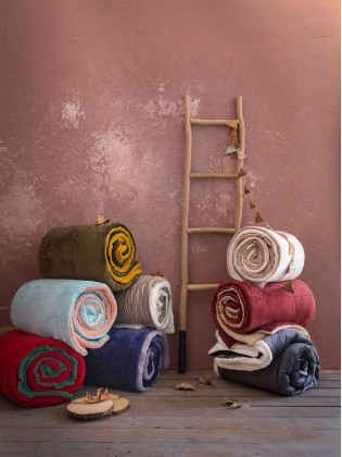 Κουβερτοπάπλωμα Nuan - Καφέ/Μουσταρδί 160*220