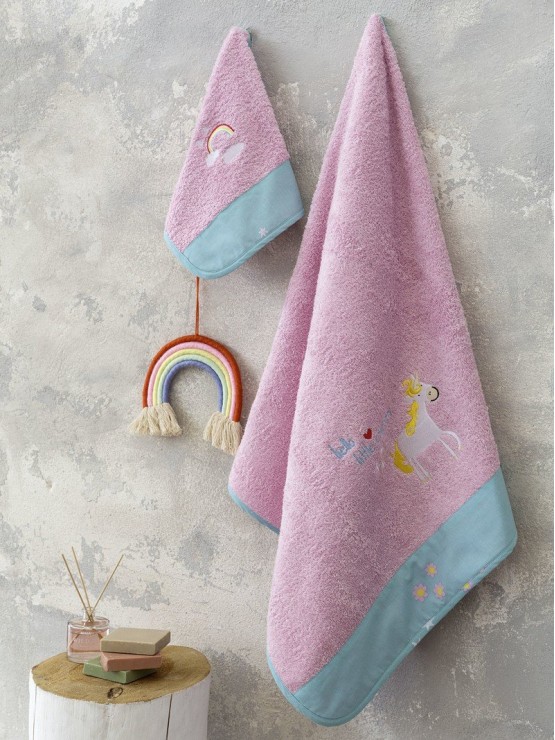 Σετ Πετσέτες Little Unicorn 30Χ50+70Χ140