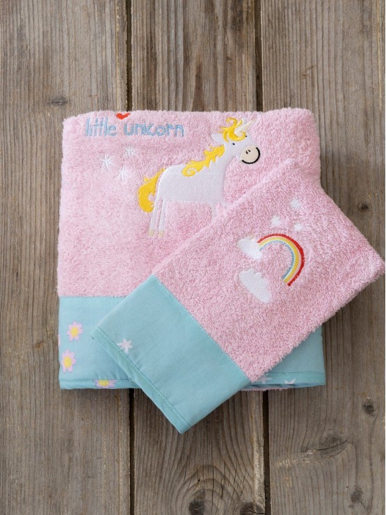 Σετ Πετσέτες Little Unicorn 30Χ50+70Χ140